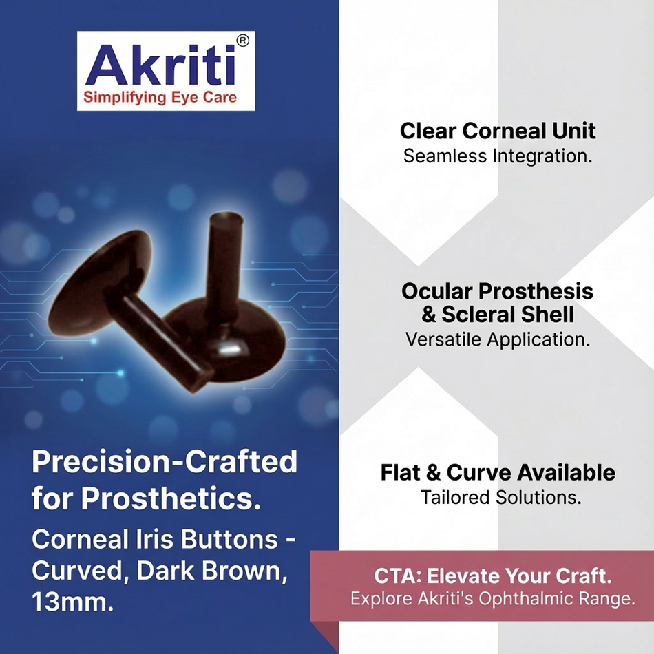 Corneal Iris Buttons Curved Dark Brown 12mm pk/10
