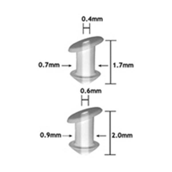 PVP Perforated Mini Plugs 0.7 mm